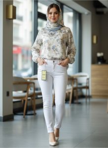 شلوار اسکینی سفید